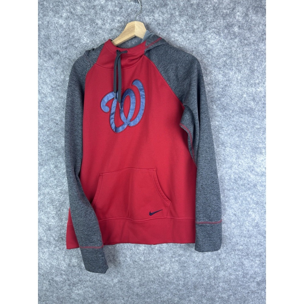 Washington Nationals Hoodie Mens XL MLB Baseball Therma Fit Lined Red Nike